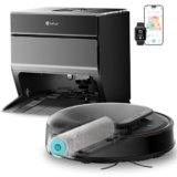 LEFANT M5 Pro Robot Aspirapolvere Lavapavimenti con Rullo, Aspirazione 18.000 Pa, Lavaggio Acqua Pulita, Autopulizia 75 ℃, Navigazione Laser dToF, Auto Svuotamento 120 Giorni, Tappeti, App Alexa