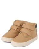 Gymboree,Boys and Toddler Short Casual Boot,Tan Sneaker Boot,6