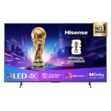 Hisense TV 55″ QLED 4K 144Hz 2025 55E7Q PRO, Smart TV VIDAA U8, Dolby Vision IQ, HDR 10+ Adaptive, 144hz Game Mode PRO, Dolby Atmos, Alexa Built-in, VIDAA Voice, Tuner DVB-T2/S2 HEVC 10, lativù 4K