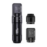 Dragonhawk Fold Pro Macchinetta per tatuaggi senza fili Penna a batteria con 7 corse 2.4-4.2mm, 2pcs batteria da 1500mAh per tatuatori professionisti