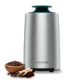 Cecotec Macinacaffè Elettrico e Spezie Titanmill 400 Steel. Potenza 200W, con Lame in Acciaio Inox, Capacità 70g, Sistema di Sicurezza, Basso Rumore, Coperchio Trasparente