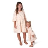 Modern Moments by Gerber Baby Girls’ Mommy and Me Gauze Dress, Light Pink Daisies, Medium