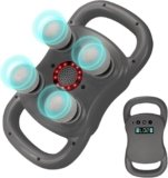 DEITY Massage Gun Deep Tissue, 4 Heads Handheld Electric Body Massager, Percussion Massager for Pain Relief, Gift for Families Friends Christmas, Grey
