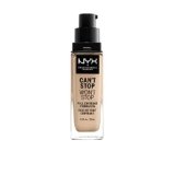 NYX Professional Makeup Fondotinta, Can’t Stop Won’t Stop Full Coverage Foundation, Lunga tenuta, Waterproof, Finish Matte, Tonalità: Nude