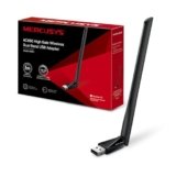 Mercusys TP-Link MU6H Adattatore AC650 WiFi USB ad Alto Guadagno, Chiavetta WiFi, Dual-Band, 200 Mbps su 2.4GHz con Tecnologia 256-QAM, 433Mbps su 5GHz, Compatibile con Windows 11/10/8.1/8/7/XP