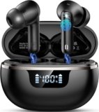 Cuffie Bluetooth 5.4, 2026 Nuovo Auricolari Bluetooth Stereo HiFi, 48 Ore Cuffiette In Ear con 4 ENC Cancellazione Rumore Mics, Cuffiette Touch Control/LED Display, IP7 Impermeabili Cuffie Senza Fili