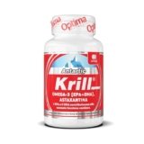 Antartic Krill Superb, 60 capsule naturalmente ricco in Omega 3, EPA, DHA e Astaxantina – contribuisce alla normale funzione cardiaca Optima Naturals