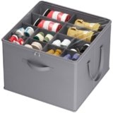 Lifewit Organizer Scarpe Armadio Pieghevole, Scatole per Scarpe Salvaspazio con Coperchio per 12-16 Paia, Shoes Organizer con Supporto Inferiore e Manici Rinforzati, Grigio