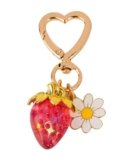 KeepTwenty Red Resin Strawberry KeyChains Women Cute, Kawaii Heart Flower Daisy Car Keyrings for Handbags Purse Bag Charms Decor,Fashion EnthusiastsThemed Gifts for Female Girls
