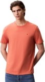 Calvin Klein Uomo T-Shirt Maniche Corte Smooth Solid Tee con Scollo Rotondo, Arancione (Mecca Orange), XXL