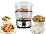 Beper BC.261 Vaporiera da 5 litri – Vaporiera Elettrica Con Timer per Cottura al Vapore di Riso, Pesce, Ravioli, Verdure, Carne – BFA Free