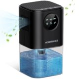 Deumidificatore Casa Muffa, [1700ML] Homtronics Silenzioso Deumidificatore Portatile, Autospegnimento, Sbrinamento Intelligente, Luce Ambientale a 7 Colori per Camera, Spogliatoio, Bagno, Armadio