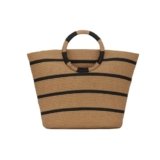 Fecialy Borse di paglia per le donne Borsa di paglia per la spiaggia estiva Borsa di paglia grande Tote Bags Rattan intrecciata di paglia