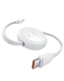 Baseus Cavo USB C 60W PD 5A QC 4.0 Mini retrattile Ricarica Rapida C a C 4 livelli preimpostati per iPhone 15, Samsung iPad, facile da riporre, portatile