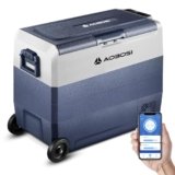 AAOBOSI 60 Litri Frigo Portatile Doppia Zona, Frigorifero Auto -20 ℃ a 20 ℃, Frigo Campeggio con APP, 12/24 V DC e 100/240 V AC Frigorifero Portatile Per Auto,Camion,Camper,Barca,Campeggio,Viaggi,Casa