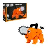 BLDR Chainsaw Man Pochita Building Set – 7.5-Inch Articulated Buildable Figure, 0143
