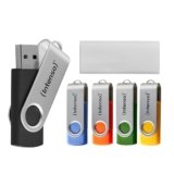 Intenso Office Line USB Stick 5 X 64 GB | Super Speed USB-A 3.2 Memory Stick fino a 70 MB/s | 5 colori con staffa in metallo ed etichette per scrivere