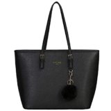 URAQT Borse Tote a Mano da Donna, Grande, 15,6 Pollici PU pelle, da Spalla, Impermeabile Nera, Adatto per Shopping, Viaggi, Lavoro, Ufficio, Scuola