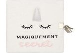 DRAEGER PARIS 1886 76002988, Diario intimo peluche unicorno “Magiquement secret”, Rosa