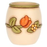 THUN – Portapenne da Scrivania in Ceramica Decorata a Mano con Tulipano, Linea Country, 10x10x10.6 cm h