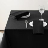 Softalker Antimacchia Tovaglia Quadrata Nera 100×100 cm Impermeabile con Texture Lino, Elegante decorazione Tovaglie per pic nic,esterno,Feste, Esterni, Giardino,compleanno,4 Posti