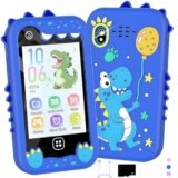 Kids Smart Phone for Girls, Kids Toys Cell Phone 2.8″ Touchscreen Toddler Learning Play Toy Phone with Dual Camera, Game, Music Player, 8GB Card Birthday Gifts for Girls Boy Age 4-12 (Blue)