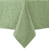 Romanstile Tovaglia Verde Salvia Antimacchia 240×140 cm Rettangolare Eleganza Tovaglie Jacquard Idrorepellente da Esterno per la Tavola per Primaverile Feste Compleanno,Giardino,Picnic(6-10 posti)