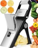 Upgrade Mandoline Slicer Safe Vegetable Chopper-Julienne Dicer for Kitchen, Potato Slicer, Adjustable Vegetable Cutter with Container, Multifunctional 6 in 1 Food Chopper (Black)