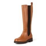 Amazon Essentials Women’s Tall Gusset Boot, Camel, 7.5