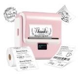 ORGSTA Label Maker Machine with Tape, T003 Thermal Label Maker, 2 Inch Bluetooth Label Printer Compatible with Phone & PC, Sticker Printer Barcode Thermal Maker for Small Business, Home, School
