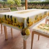 PETTI Artigiani Italiani – Tovaglia Antimacchia Rettangolare Copritavolo Cucina Disegno Frutta Limoni e Ananas X24 Posti (140×450 cm) 100% Made in Italy
