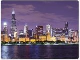 40×50 Blanket Comfort Warmth Soft Plush Throw for Couch Chicago Skyline Cityscape Illinois Nightime