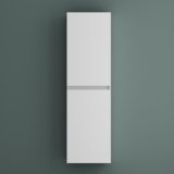 Mai & Mai Armadio Colonna Bagno 35x20x120cm, Mobile Bagno Alto Multiuso con 2 Ante e 4 Vani, Bianco opaco, Verona