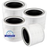 (4 Pezzi) Core 200S Filtri HEAP per LEVOIT Core 200S Purificatore d’Aria Smart con Filtro HEPA, Filtro Core 200S-P H13 True Hepa, Filtro dell’aria, Filtri a Carbone Attivo 3 in 1 HEPA