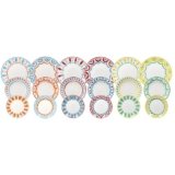 Tognana Vietri, Servizio piatti 18 pezzi per 6 persone, porcellana, multicolor