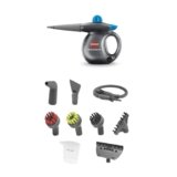 BISSELL Steam Shot, pulitore a vapore portatile con 10 accessori, pulitore a vapore portatile multiuso, per ripiani, piastrelle, fughe, cucina, bagno, finestre, 4267N