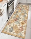 LUMI Washable Kitchen Rug 2×6 for Floor, Non Slip Runner Rugs with Rubber Backing, Low Pile Comfort Area Carpet for Standing, Living Room, Entryway, Laundry, Hallways