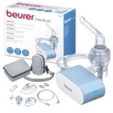 Beurer IH 60 Aerosol Portatile a Microcompressore con Batteria al Litio Ricaricabile, Compatto, Leggero e Silenzioso, Ideale in Viaggio, Inalazione Rapida circa 0.25 ml/min