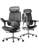 Hbada E3 Pro Sedia Ufficio e Scrivania Ergonomica, con Supporto Lombare Dinamico a 3 Zone, Testiera Regolabile 4D, Braccioli Regolabili 6D (Polipropilene, Nero)