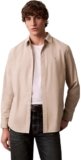 Calvin Klein Camicia Classica da Uomo LS Solid Oxford LV140EM125 Altre Camicie, Marrone (Marmo Antico), XL, Marrone (Marmo Antico), XL