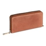 Berliner Bags Vintage Portafoglio Donna Grande Lyon, Portafoglio Donna con Cerniera in Vera Pelle con Portamonete e Protezione RFID – Marrone