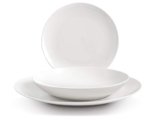 H&H Hollywood Servizio Tavola 18 Pezzi, Coupe, New Bone China, Bianco