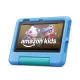 Amazon Fire 7 Kids tablet, ages 3-7. Top-selling 7″ kids tablet on Amazon. Includes ad-free and exclusive content, easy parental controls, 10-hr battery, 16 GB, Blue