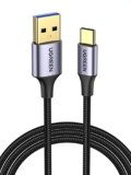UGREEN Cavo USB C a A 3.0 5 Gbps, Cable Tipo C in Nylon Compatibile con iPhone 16/15 Plus Pro Max, Oculus Quest, Galaxy S24 S23 S22, Redmi Note, Pixel 9 8 7. 1M