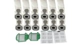 KIT SACCHETTI COMPATIBILI CON FOLLETTO vk7 vk7s 12 SACCHETTI 2 GRIGLIE MOTORE 12 PROFUMINI