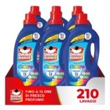 Omino Bianco – Detersivo Lavatrice Liquido Color+, 210 Lavaggi, Specifico per Capi Colorati, Tecnologia Salva i Colori e Cattura il Grigiore, 1400 ml x 6 Confezioni