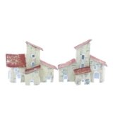 Moranduzzo Gruppo Case Set 2 pz 6,5x4x7 cm – Case Rustiche per Presepe in Miniatura, Made in Italy