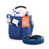 Avilia – Secchio 16 Litri Pieghevole, Organizer 6 Tasche Esterne Porta Detersivi, Cesto Salvaspazio Impermeabile, Pulizie Casa, Lavaggio Auto e Campeggio, Compatto e Robusto