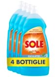 Sole Detersivo Piatti a Mano Eucalipto, Formula Sgrassante, Rimuove le Incrostazioni, 1Lx4