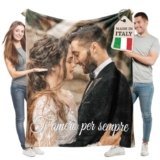 Easycosy Coperta Personalizzata con Foto, Coperta in Flanella Ultra Morbida, Plaid Personalizzato – Festa del Mamma Idee Regalo, Regali per Donna Uomo, 100% Made In Italy(1 Foto&Testo – 1)